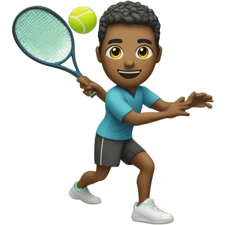 Chiropractor playing tennis emoji