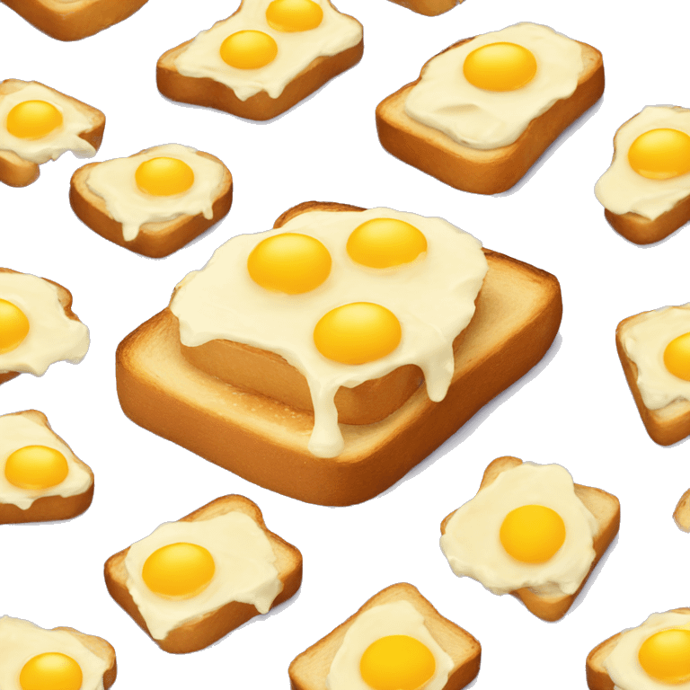 Scrambled eggs on toast emoji