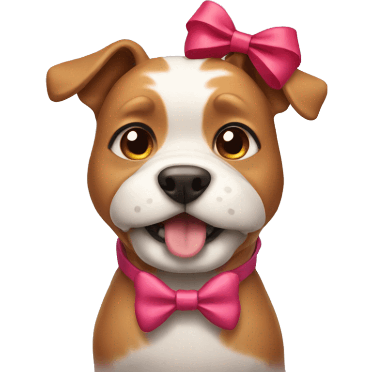 Dog with bow  emoji