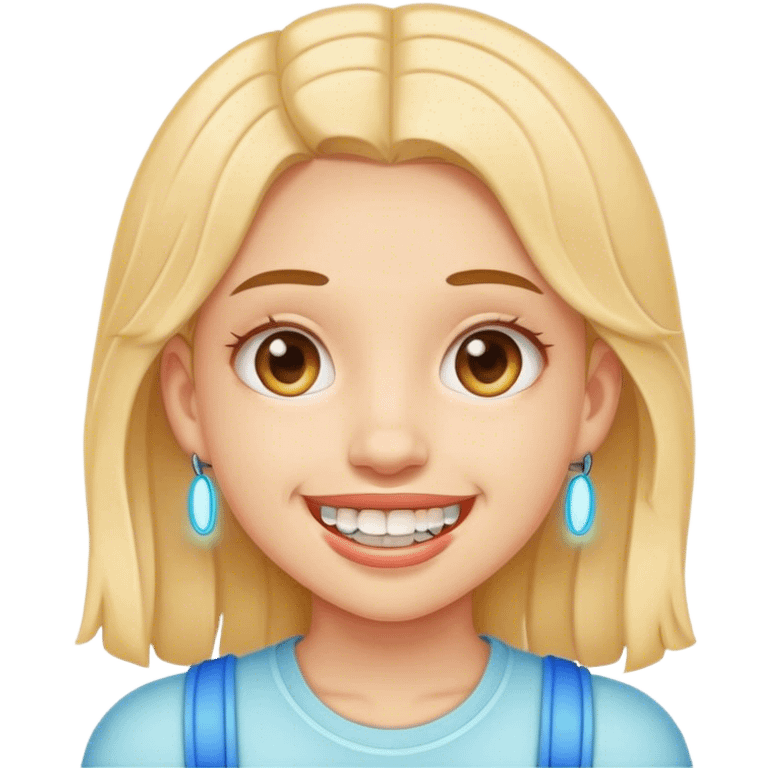 Girl with braces emoji