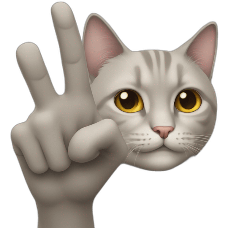 the cat points his index finger at me emoji