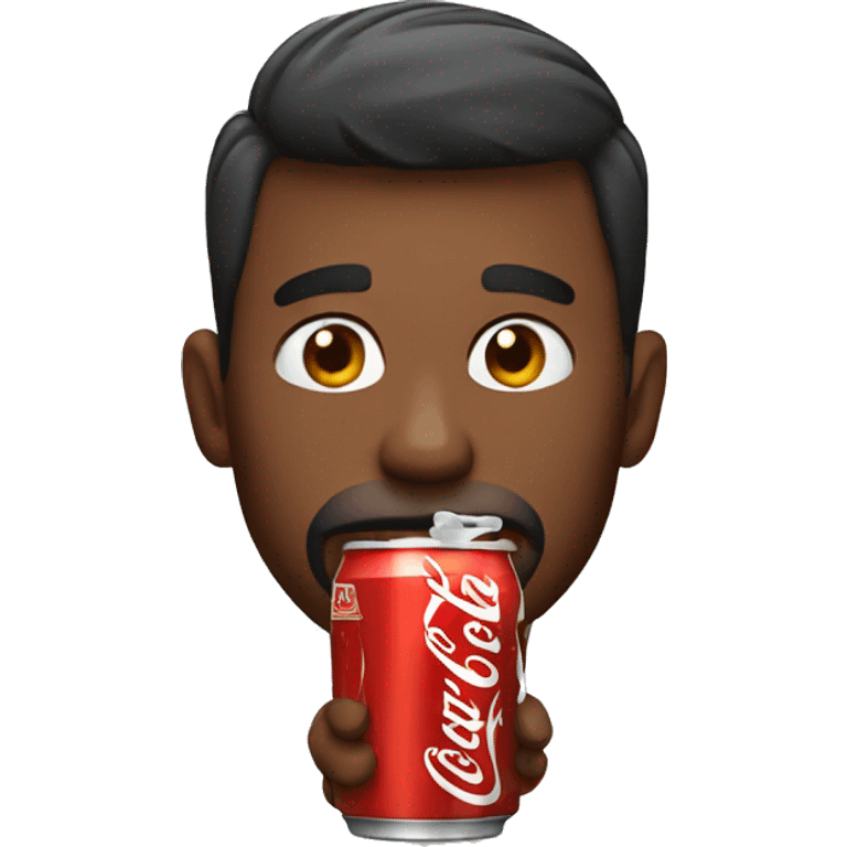 guy drinking coke emoji