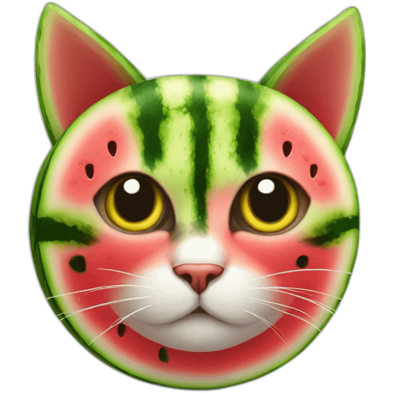 watermelon cat emoji