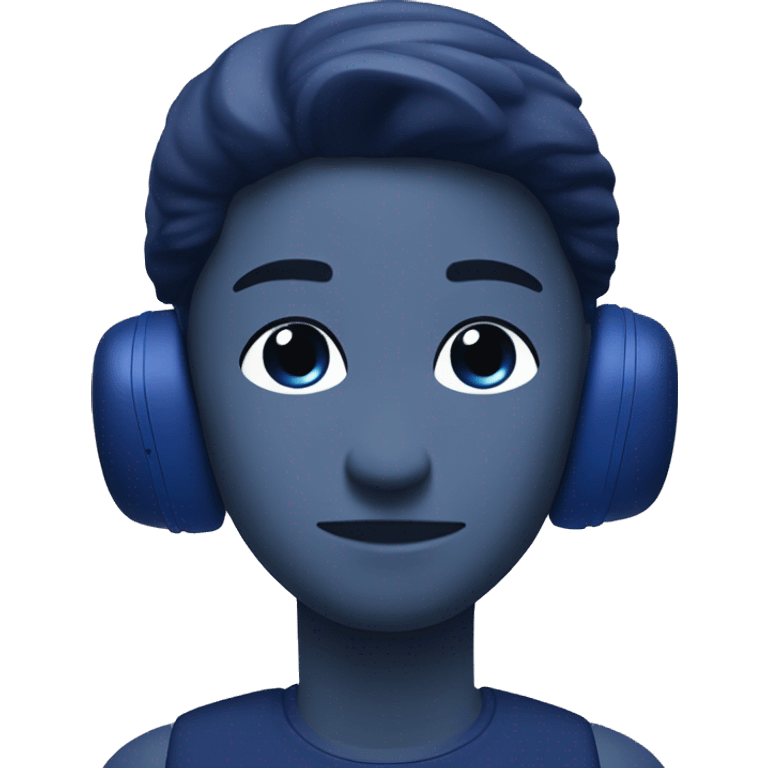 air pods max in dark blue emoji