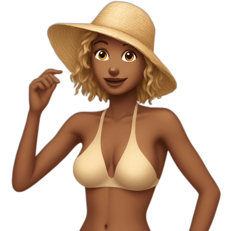 normal girl in nudist beach emoji