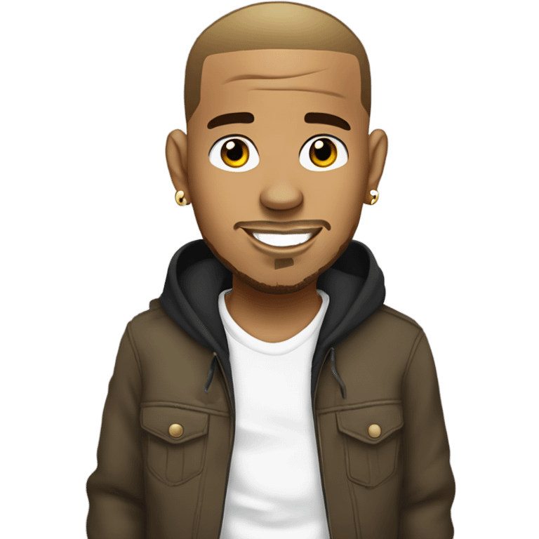 Cartoon Chris Brown  emoji