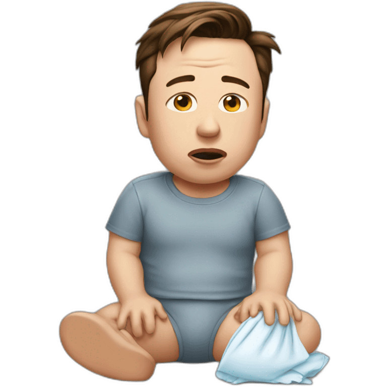 Crying-Elon-Musk-wears-a-poop-diaper emoji