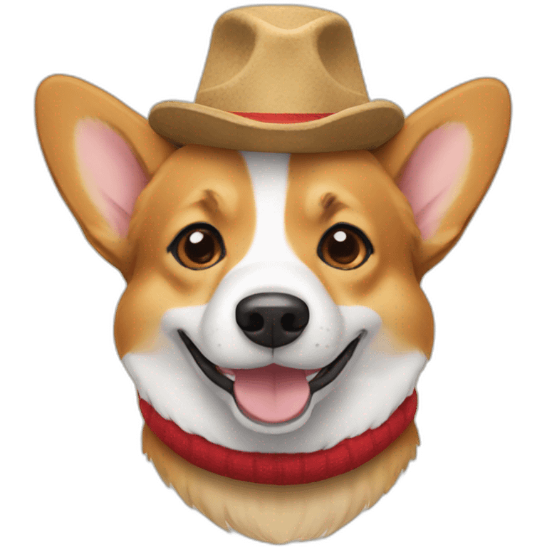 corgi with hat emoji