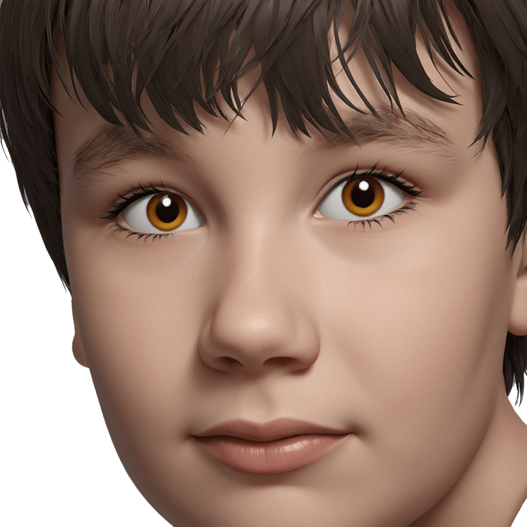 brown-eyed girl portrait close-up emoji