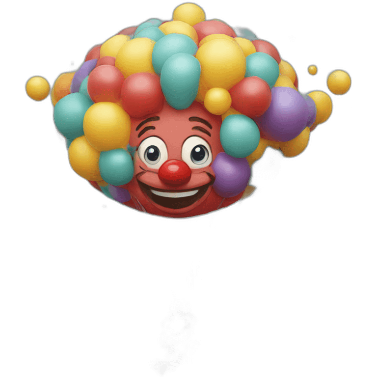 Flying clown emoji