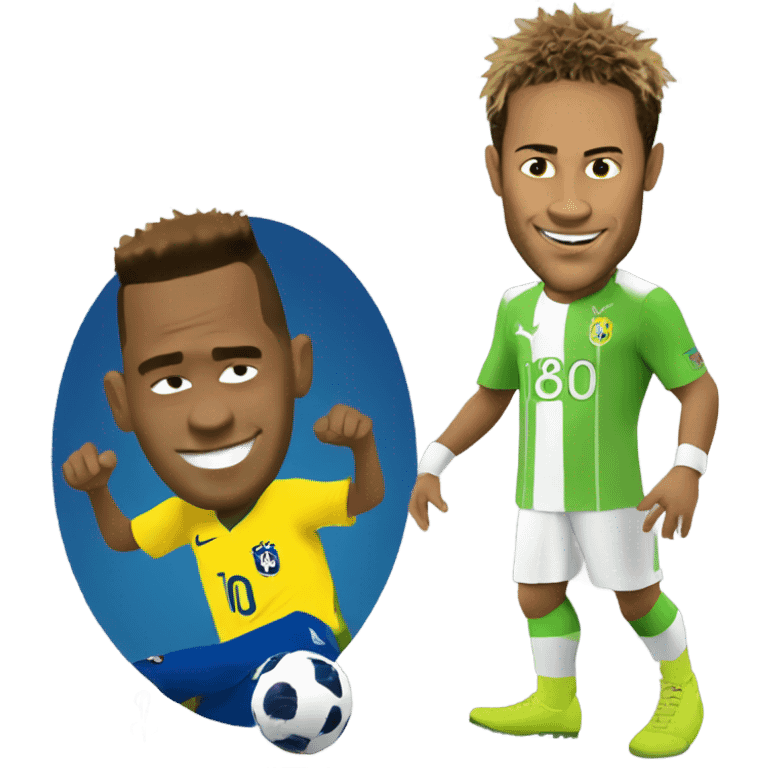 Neymar and shrek emoji