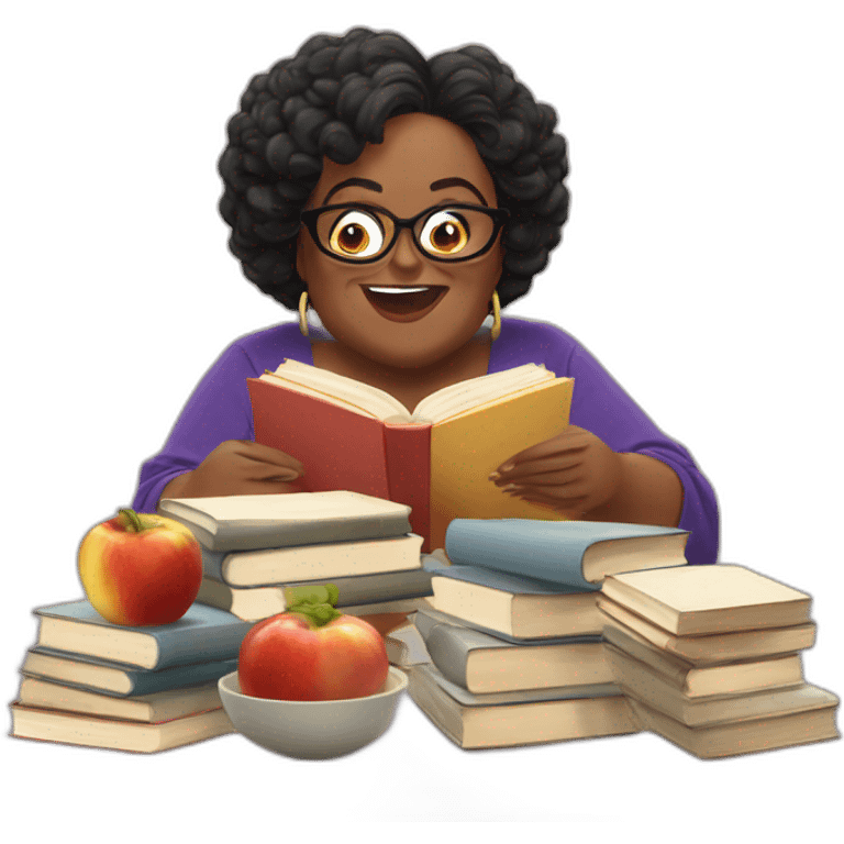 Alison Hammond eating books emoji