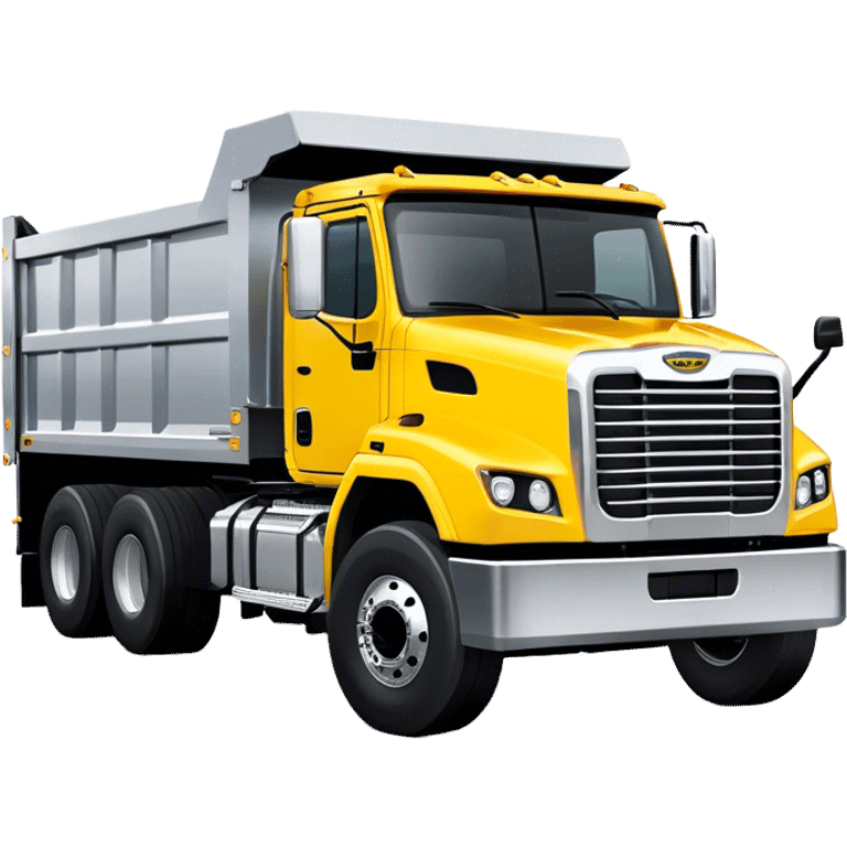 Dump Truck - Freightliner 114SD (Model Year: 2022) (Iconic colour: Yellow with black and silver) emoji