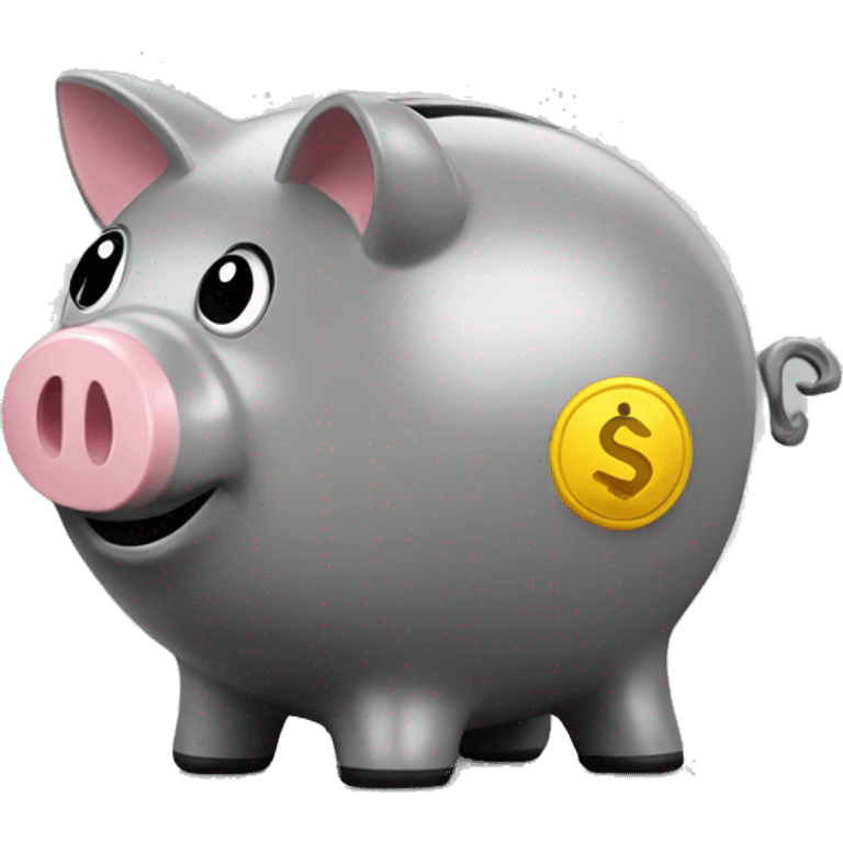 piggy bank gray emoji