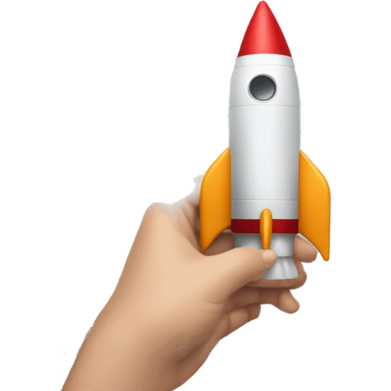 Rocket in man’s hand  emoji