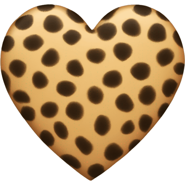 cheetah print heart emoji