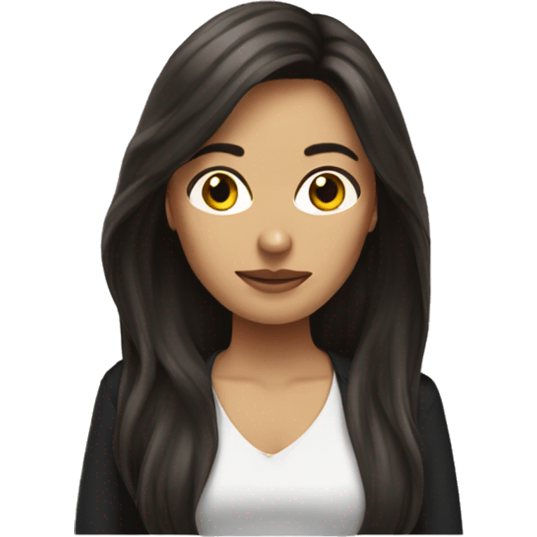 Long hair brunette mob wife emoji