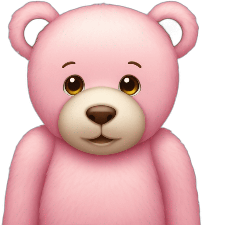 Pastel pink teddy bear emoji