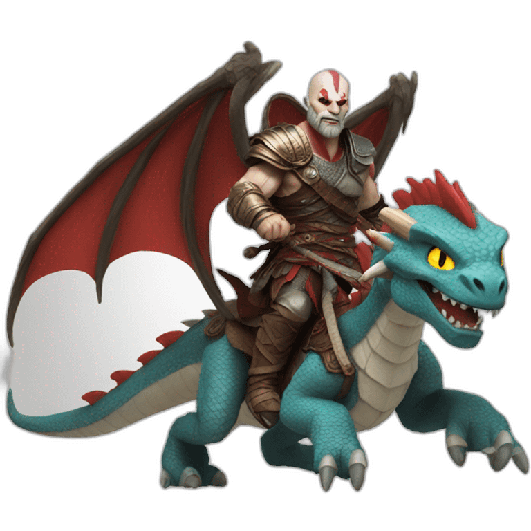 kratos riding dragon emoji