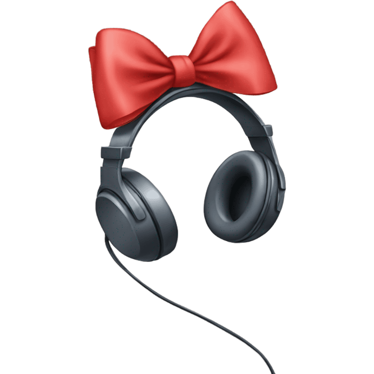 Headphones with a bow emoji