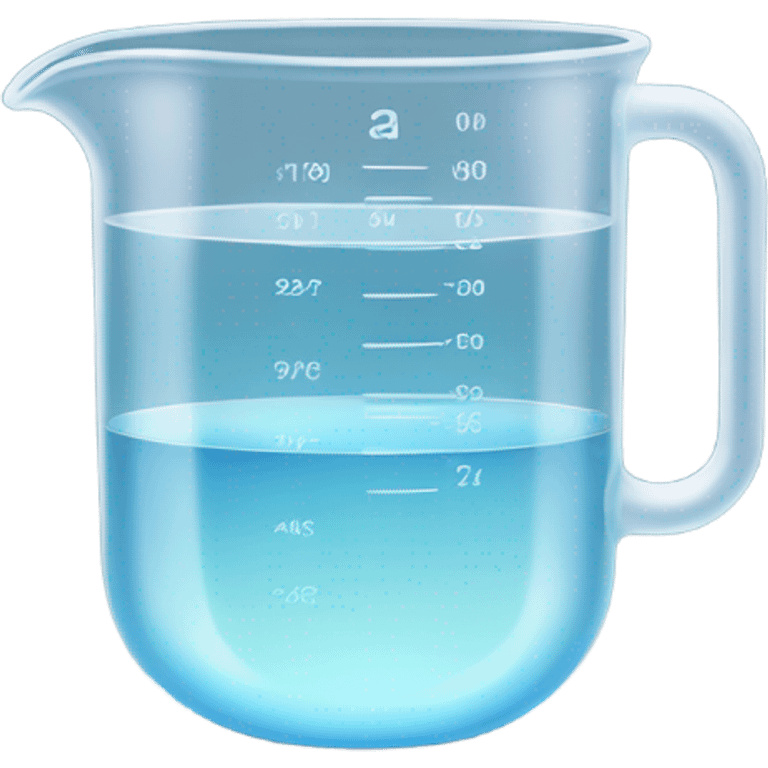 measuring cup filled with half water emoji