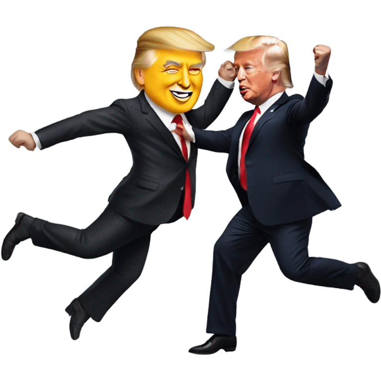 donald trump dancing with elon musk emoji