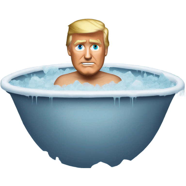 President trump in ice bath emoji