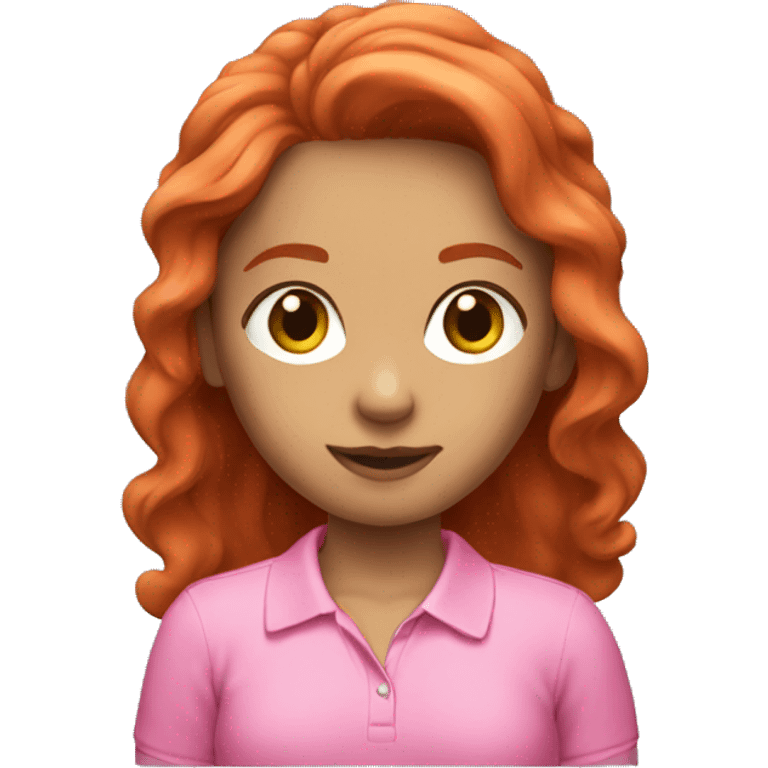 REDHAIR girl with flashy pink polo emoji