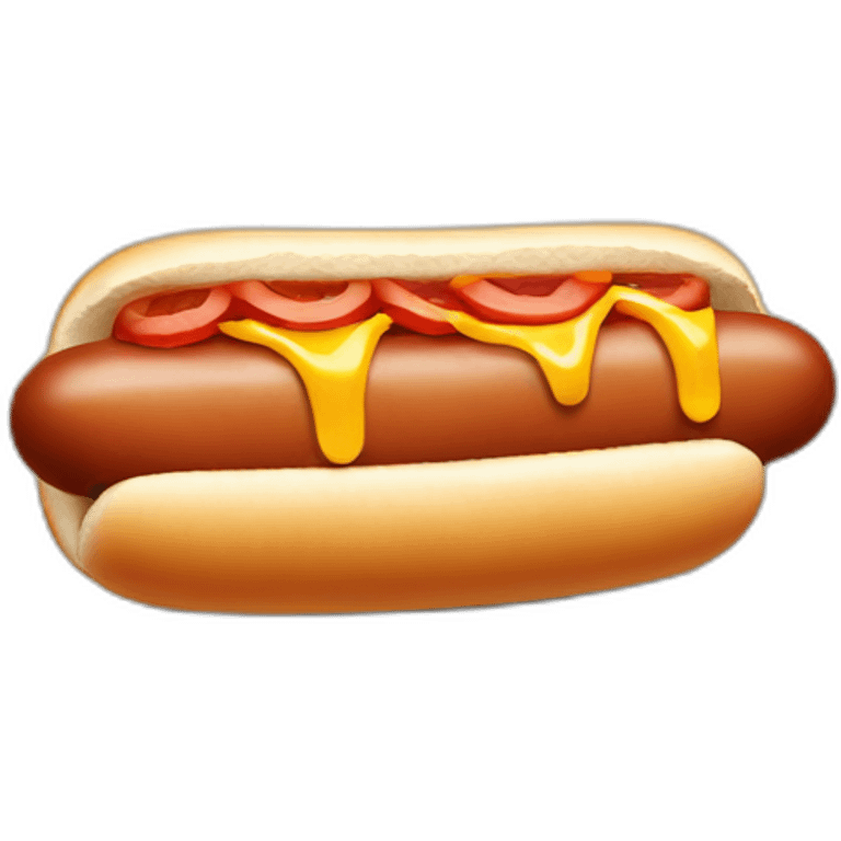 Hot dog with cat emoji