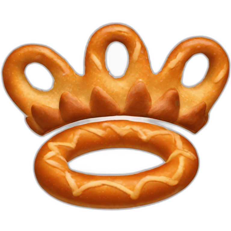 Pretzel as a crown emoji