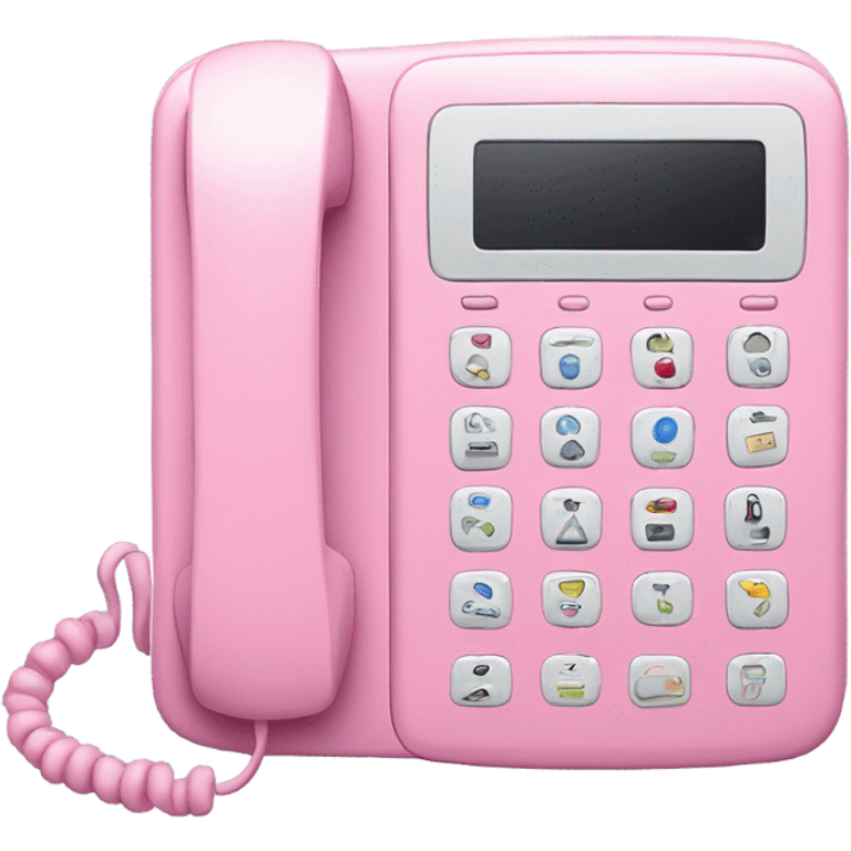 Pink phone emoji