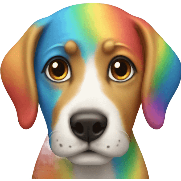 Rainbow dog emoji