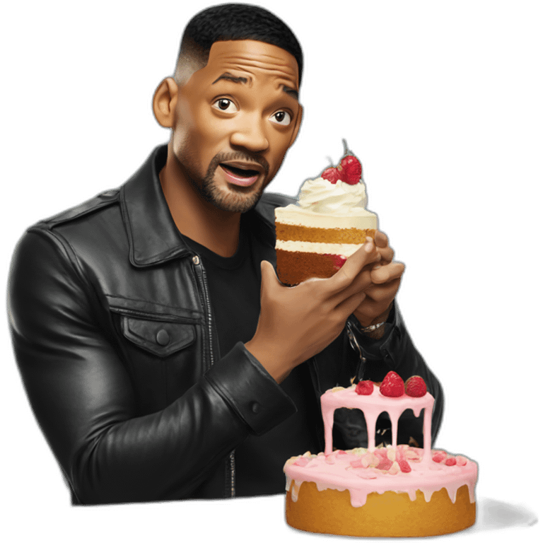 Will smith eating a cake emoji