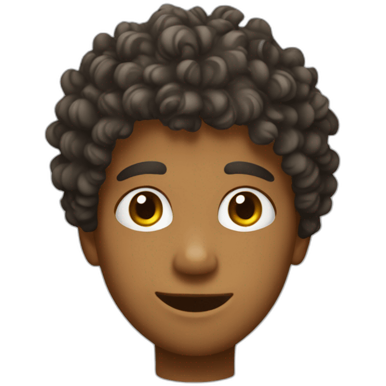 A moteno boy with curly hair emoji