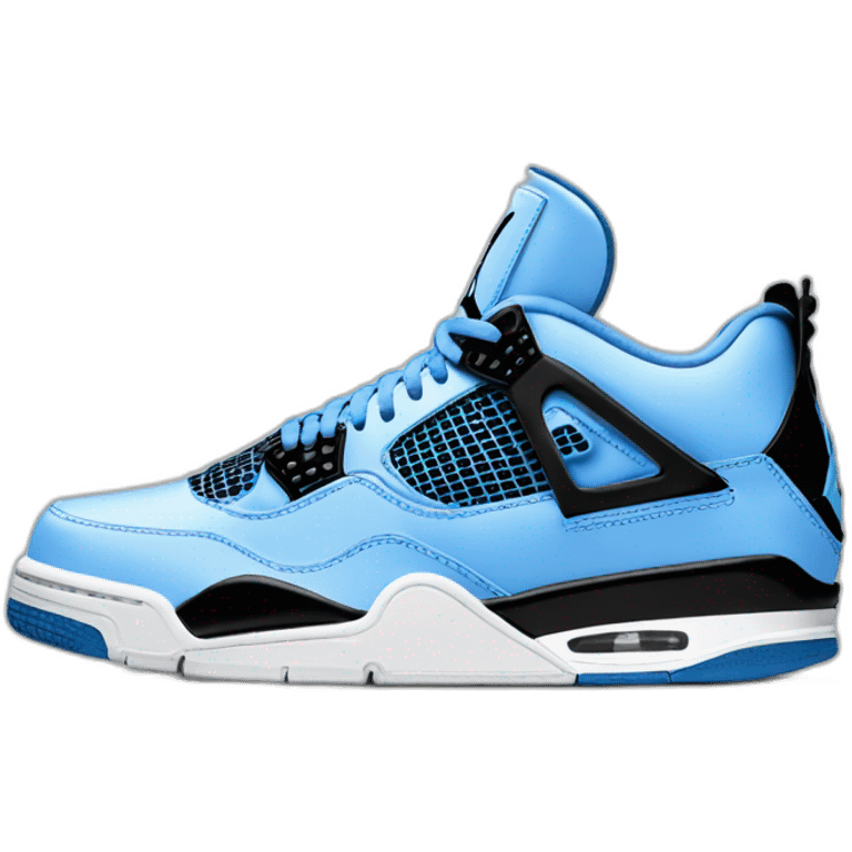 Jordan 4 university blue and white emoji