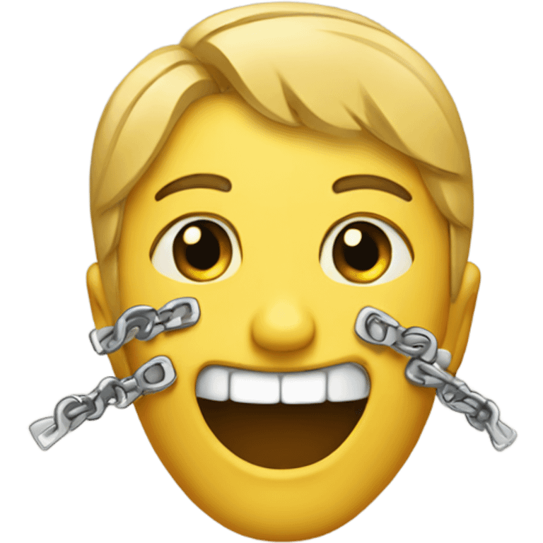 Face with zippers a mouth emoji