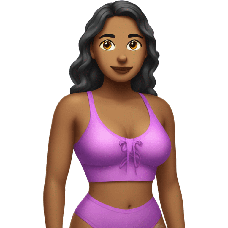 Slim Thicc Latina woman in a swimsuit emoji