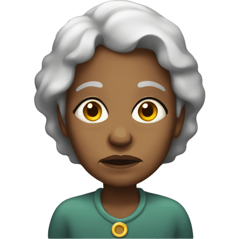 old black lady sad emoji