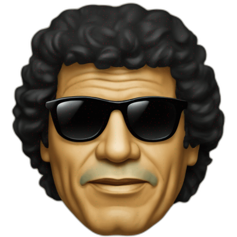 muammar gaddafi with sunglasses emoji