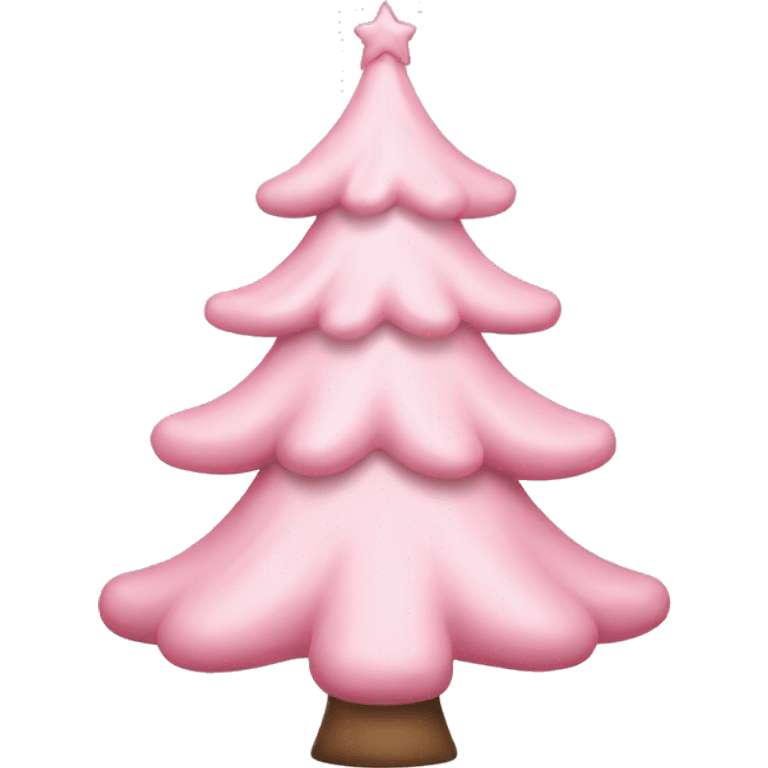 pastel pink christmas tree emoji