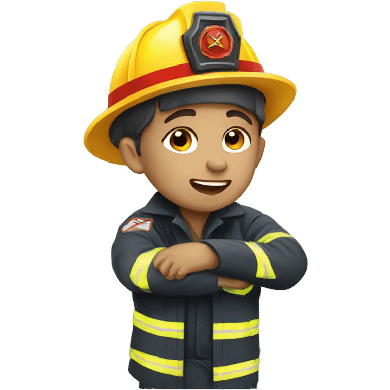 Fireman resuscitates kid emoji