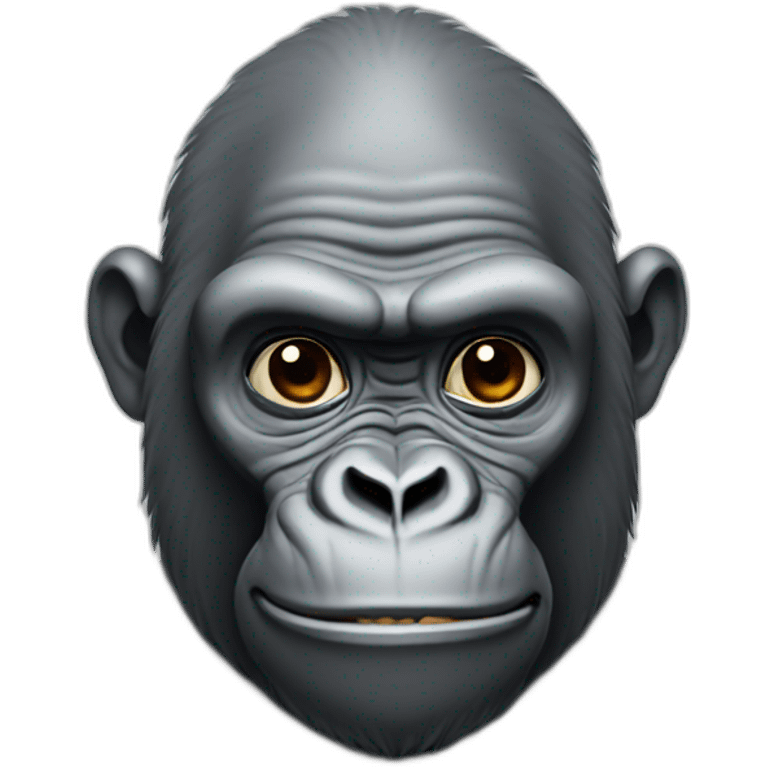 Bald headed gorilla emoji