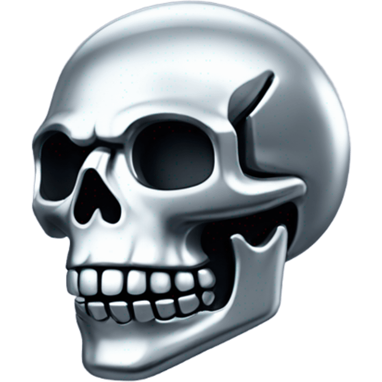 Skeleton made out of chrome emoji