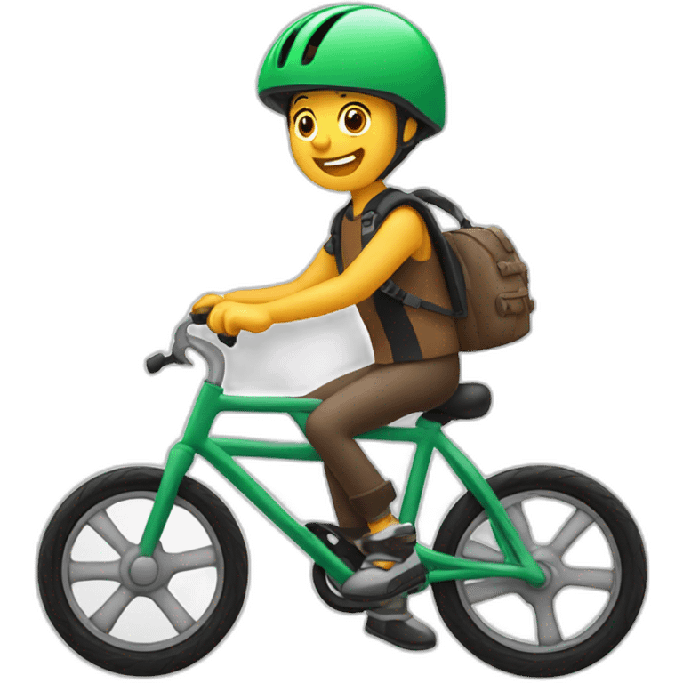 Caca sur un vélo emoji