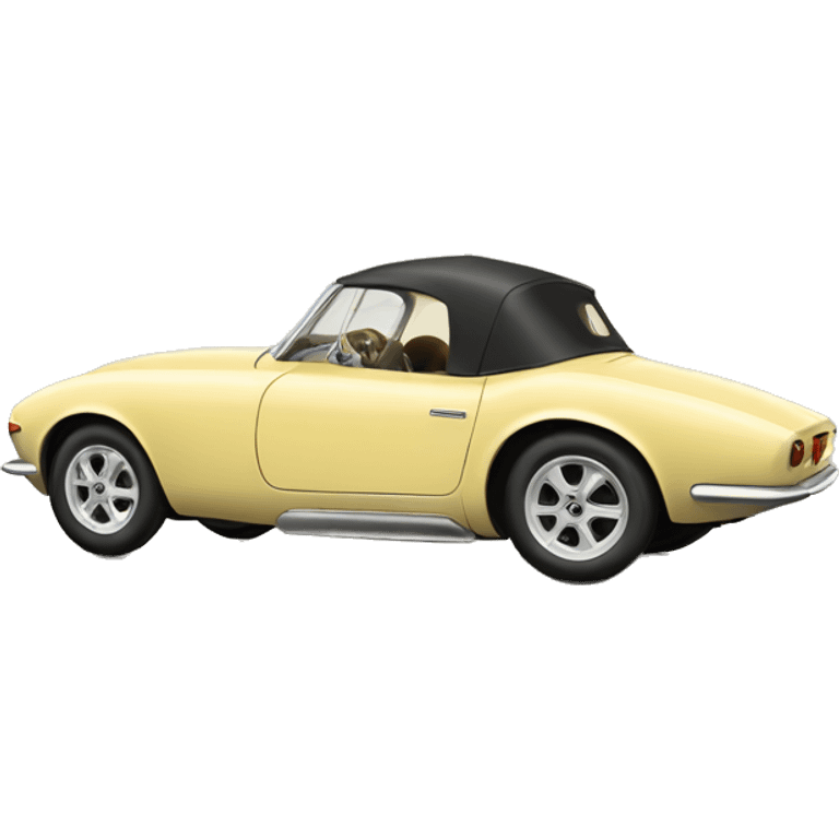 Light yellow vintage sports car emoji