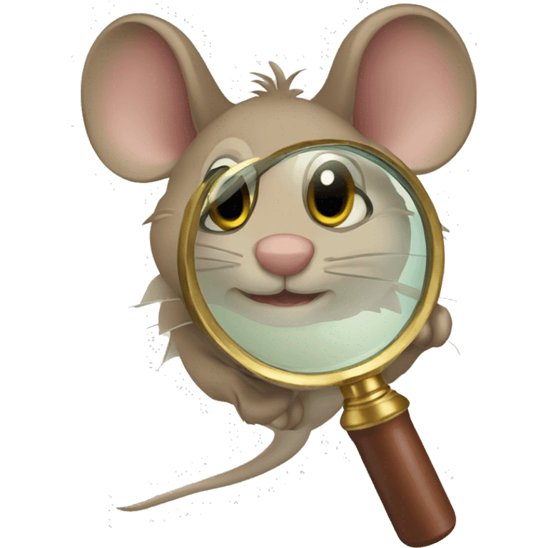 mouse detective magnifying glass emoji