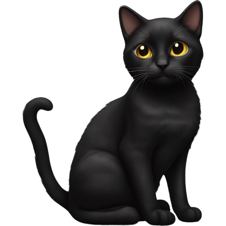 Black cat portrait emoji