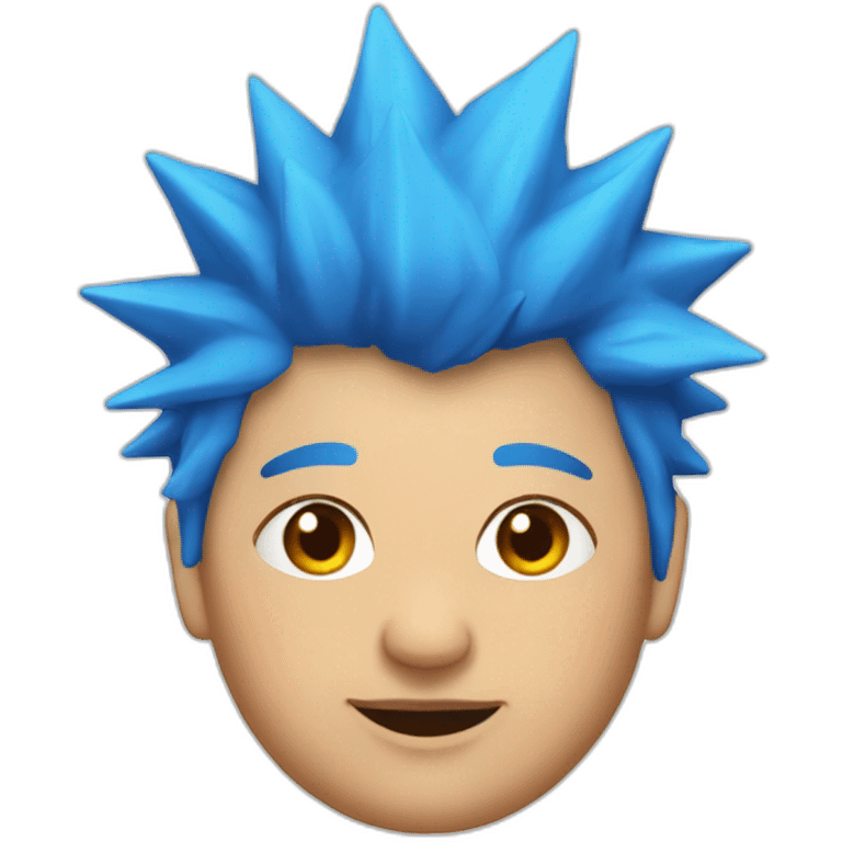 Older fat lesbian Chilean very short spiky bright blue hair emoji