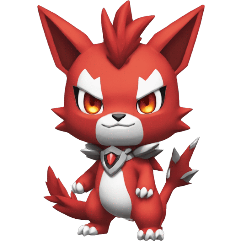 Full body cute cool Guilmon-Zoroark-Zangoose-Incineroar emoji