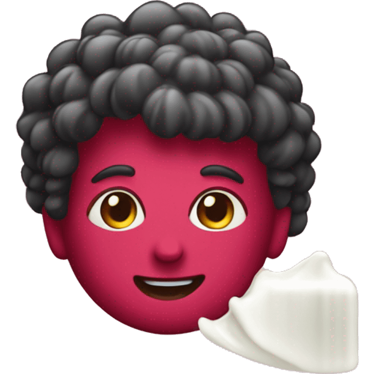 shampoo with a brand of raspberry emoji